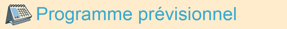 Programme prévisionnel 2023